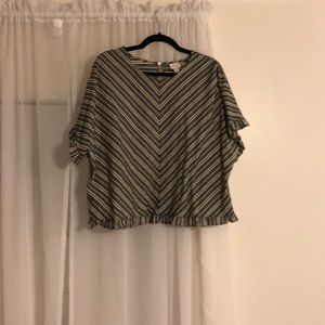 Grey, black, and white shirt